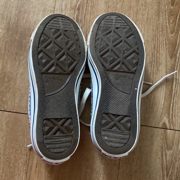 Tweed striped Converse All Star tennis shoes US size 5 - Picture 10 of 10
